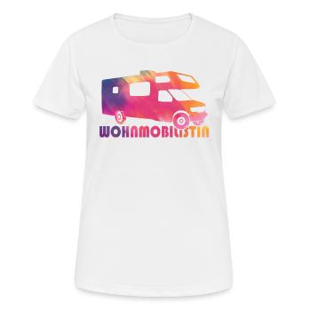 Wohnmobilistin - Frauen T-Shirt atmungsaktiv - Weiß - Vorne - AI Model Female 172 dark (172cm)