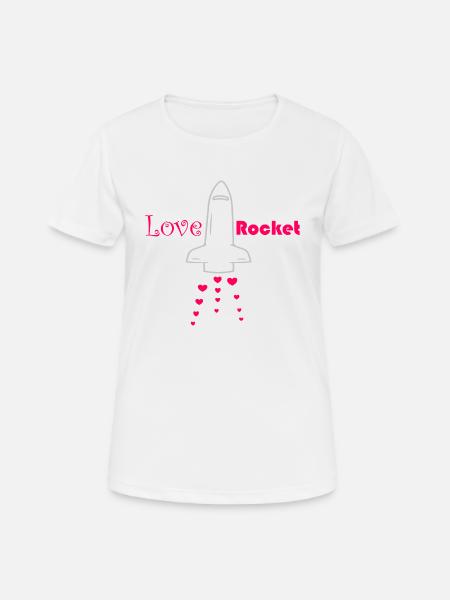 Fusée d’amour - T-shirt respirant Femme - blanc