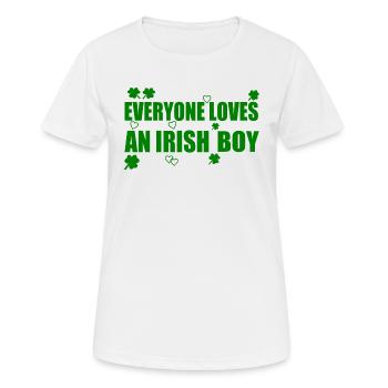 everyone loves an irish boy - Women's Breathable T-Shirt - white - Front - AI Model Female 172 dark (172cm)