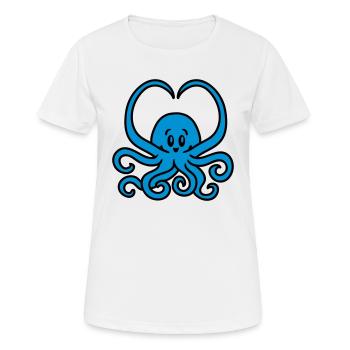 Squid heart - Women's Breathable T-Shirt - white - Front - AI Model Female 172 dark (172cm)
