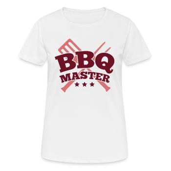 Maître BBQ - T-shirt respirant Femme - blanc - Devant - AI Model Female 172 dark (172cm)