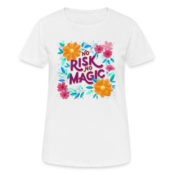 No Risk. No Magic. - Women's Breathable T-Shirt - white - Front - AI Model Female 172 dark (172cm)