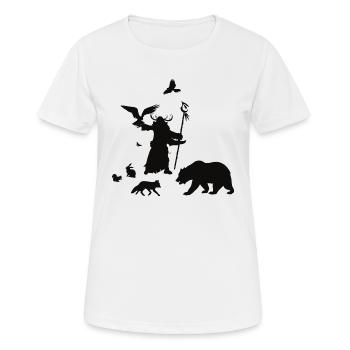 Der Druide, cooles Fantasy Rollenspiel Design - Frauen T-Shirt atmungsaktiv - Weiß - Vorne - AI Model Female 172 dark (172cm)