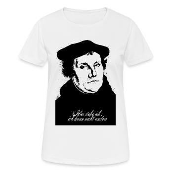 martin luther - Frauen T-Shirt atmungsaktiv - Weiß - Vorne - AI Model Female 172 dark (172cm)