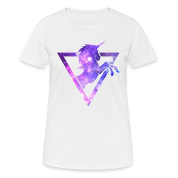 Funny Unicorn Galaxy - Women's Breathable T-Shirt - white - Front - AI Model Female 172 dark (172cm)
