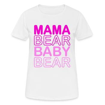 Mama Bear Baby Bear - Frauen T-Shirt atmungsaktiv - Weiß - Vorne - AI Model Female 172 dark (172cm)