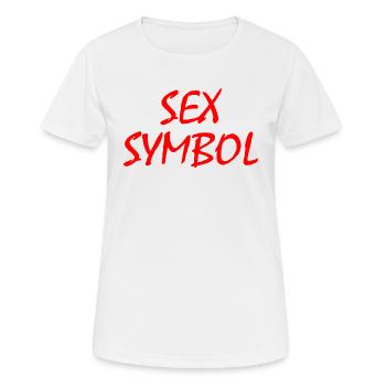 Sex symbol - Frauen T-Shirt atmungsaktiv - Weiß - Vorne - AI Model Female 172 dark (172cm)