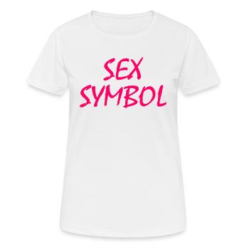 Sex symbol - T-shirt respirant Femme - blanc - Devant - AI Model Female 172 dark (172cm)