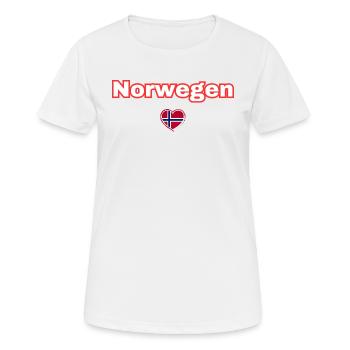 Norwegen im Herzen stylischer Shirt für echte Fans - Frauen T-Shirt atmungsaktiv - Weiß - Vorne - AI Model Female 172 dark (172cm)