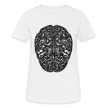 Cerveau - Vector anatomique - T-shirt respirant Femme - blanc - Devant - AI Model Female 172 dark (172cm)