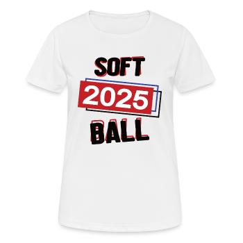 Softball Spielerin Team Turnier Mannschaft 2025 - Frauen T-Shirt atmungsaktiv - Weiß - Vorne - AI Model Female 172 dark (172cm)