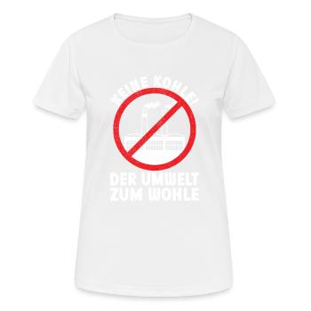 Keine Kohle Kohlekraft Umweltschutz Energie Strom - Frauen T-Shirt atmungsaktiv - Weiß - Vorne - AI Model Female 172 dark (172cm)