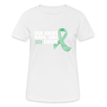 The Cancer Came Saw I Won Battle Awareness - Women's Breathable T-Shirt - white - Front - AI Model Female 172 dark (172cm)