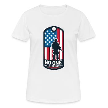 Noone will be forgotten Memorial Day USA - Women's Breathable T-Shirt - white - Front - AI Model Female 172 dark (172cm)