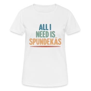 Spundekäs Mayence Cuisine dialectale Meenz - T-shirt respirant Femme - blanc - Devant - AI Model Female 172 dark (172cm)