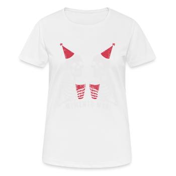 Lustig Memento Mori Skelett Party Stoisch Latein - Frauen T-Shirt atmungsaktiv - Weiß - Vorne - AI Model Female 172 dark (172cm)