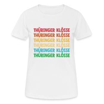 German food, dumplings, Thuringia, dialect, dialect - Women's Breathable T-Shirt - white - Front - AI Model Female 172 dark (172cm)