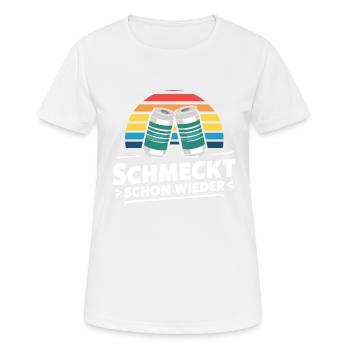 C’est à nouveau bon Bière en canette Tente du festival - T-shirt respirant Femme - blanc - Devant - AI Model Female 172 dark (172cm)