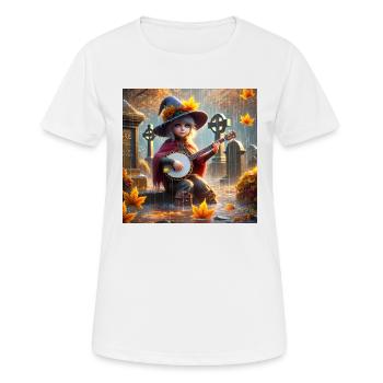The Blue-Eyed Witch and her Magic Banjo - Women's Breathable T-Shirt - white - Front - AI Model Female 172 dark (172cm)