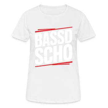 Bassd scho – Franconian cult saying dialect Frängi - Women's Breathable T-Shirt - white - Front - AI Model Female 172 dark (172cm)