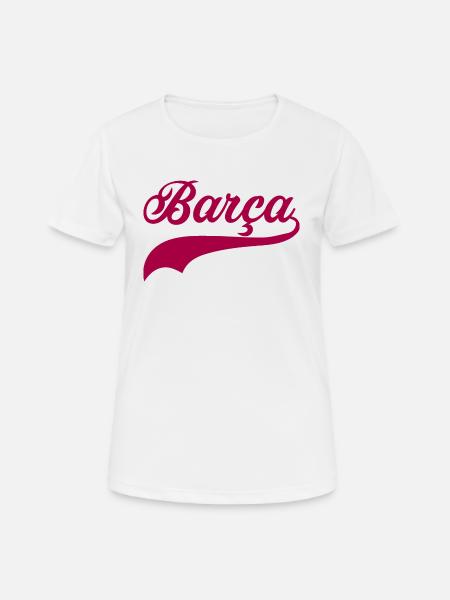 barca swoosh - Frauen T-Shirt atmungsaktiv - Weiß