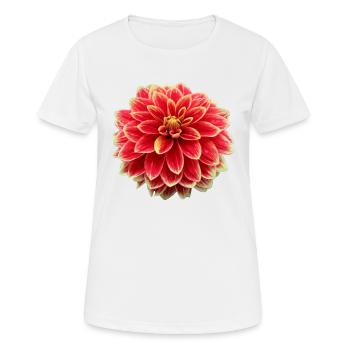 Flower Red Red Flower Flowers Red Red Flowers - Women's Breathable T-Shirt - white - Front - AI Model Female 172 dark (172cm)
