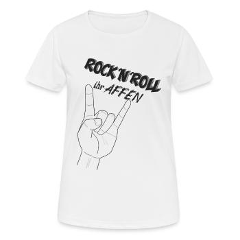 Rock'n'Roll ihr Affen || Luke Mockridge TV-Show - Frauen T-Shirt atmungsaktiv - Weiß - Vorne - AI Model Female 172 dark (172cm)