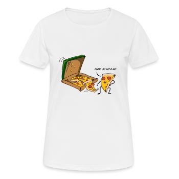 Boîte à pizza - T-shirt respirant Femme - blanc - Devant - AI Model Female 172 dark (172cm)