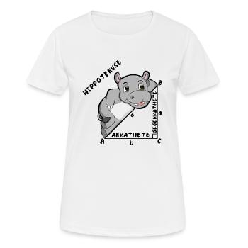 Hippotenuse Cool Fun Shirt Pythagoras Mathe Lovers - Frauen T-Shirt atmungsaktiv - Weiß - Vorne - AI Model Female 172 dark (172cm)