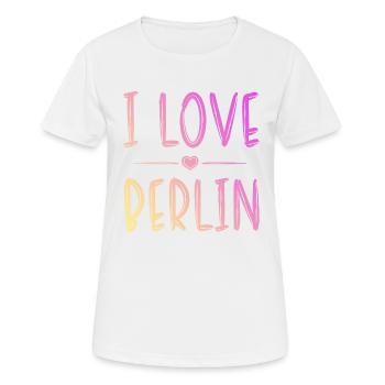 I Love Berlin - Frauen T-Shirt atmungsaktiv - Weiß - Vorne - AI Model Female 172 dark (172cm)