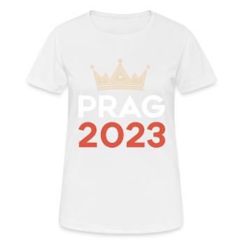 Prag 2023 - Frauen T-Shirt atmungsaktiv - Weiß - Vorne - AI Model Female 172 dark (172cm)