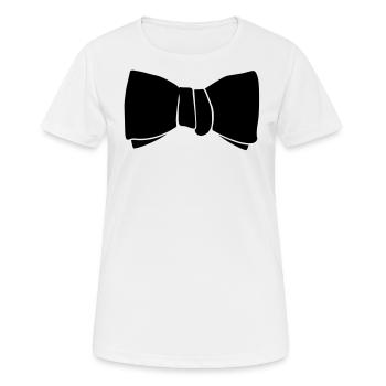 Nœud papillon - T-shirt respirant Femme - blanc - Devant - AI Model Female 172 dark (172cm)