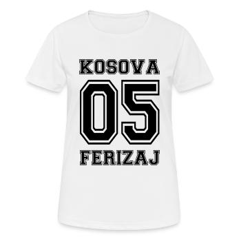 Kosova Ferizaj - T-shirt respirant Femme - blanc - Devant - AI Model Female 172 dark (172cm)