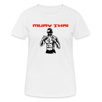 Muay Thai - T-shirt respirant Femme - blanc - Devant - AI Model Female 172 dark (172cm)