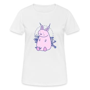 Lapin floral doux Pâques - T-shirt respirant Femme - blanc - Devant - AI Model Female 172 dark (172cm)