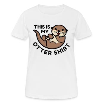 Das ist mein Otter Shirt - Frauen T-Shirt atmungsaktiv - Weiß - Vorne - AI Model Female 172 dark (172cm)