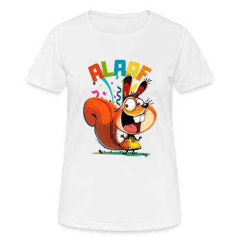 Carnaval Écureuil Kölle Alaaf Cologne Drôle - T-shirt respirant Femme - blanc - Devant - AI Model Female 172 dark (172cm)