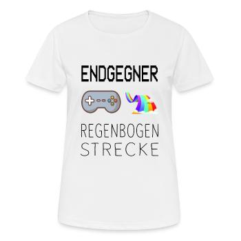 Endgegner Regenbogenstrecke Mario Kart Gaming - Frauen T-Shirt atmungsaktiv - Weiß - Vorne - AI Model Female 172 dark (172cm)