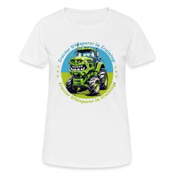 Traktorflüsterer in der Ausbildung - Frauen T-Shirt atmungsaktiv - Weiß - Vorne - AI Model Female 172 dark (172cm)