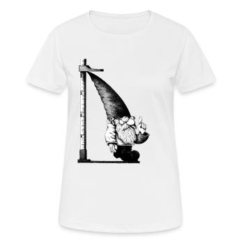 Messlatten-Zwerg - Frauen T-Shirt atmungsaktiv - Weiß - Vorne - AI Model Female 172 dark (172cm)