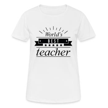Bester Lehrer der Welt - Frauen T-Shirt atmungsaktiv - Weiß - Vorne - AI Model Female 172 dark (172cm)