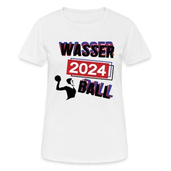 Wasserball Spielerin Team Turnier Mannschaft 2024 - Frauen T-Shirt atmungsaktiv - Weiß - Vorne - AI Model Female 172 dark (172cm)