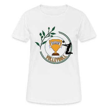 Volleyball Siegerin Volleyballerin Spielerin Sieg - Frauen T-Shirt atmungsaktiv - Weiß - Vorne - AI Model Female 172 dark (172cm)