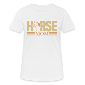 Horse Mom - Frauen T-Shirt atmungsaktiv - Weiß - Vorne - AI Model Female 172 dark (172cm)