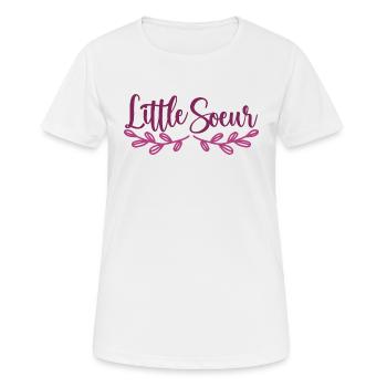 Petite Sœur - Little Sister - T-shirt respirant Femme - blanc - Devant - AI Model Female 172 dark (172cm)