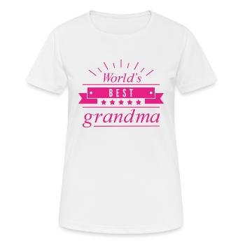 Die beste Oma der Welt - Frauen T-Shirt atmungsaktiv - Weiß - Vorne - AI Model Female 172 dark (172cm)