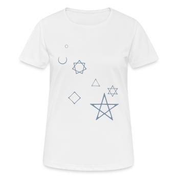 Lune wicca, wicca, la lune, la lune, les sorcières - T-shirt respirant Femme - blanc - Devant - AI Model Female 172 dark (172cm)