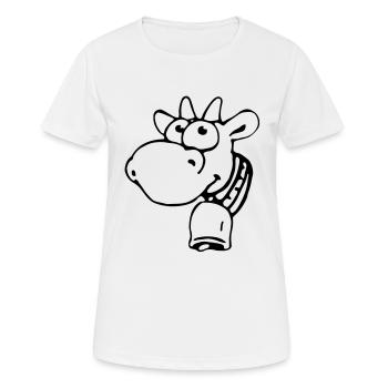Cow - Women's Breathable T-Shirt - white - Front - AI Model Female 172 dark (172cm)