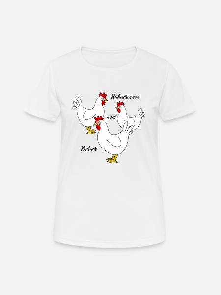 Hühner, Huhn - Frauen T-Shirt atmungsaktiv - Weiß