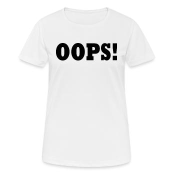 Oops - Women's Breathable T-Shirt - white - Front - AI Model Female 172 dark (172cm)